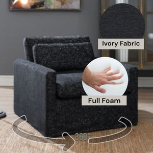 Naveen Swivel Chair with 1 Toss Pillow