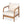 Outdoor Lounge Chair With Woven Backrest and Solid Wood Frame