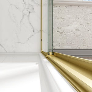 55"-60" W x 72" H Brushed Shower Door