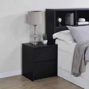 Geary - 2 Drawer Nightstand With LED Lights And USB Charging Ports