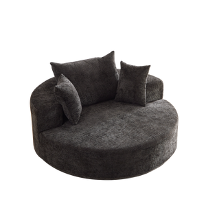 55'' Chenille Foam Single Swivel Chair