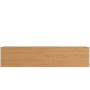 TV Stand With Storage & Cable Holes - Natural Wood