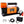 Heavy Duty 12V Air Compressor, Tire Inflator With Pressure Gauge, Compact Size - Black / Orange