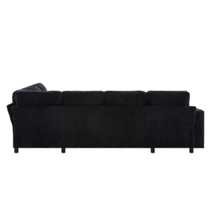 Convertible U-Shaped Sectional Sofa Bed With USB Ports And Storage