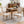 French Style Solid Wood Frame Linen Back Dining Chair Set of 2