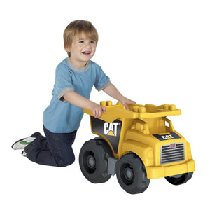Mega Bloks Large Caterpillar Dump Truck Toy with 25 Play Building Blocks | DCJ86