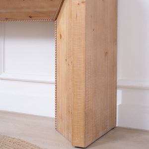62" Modern Rustic Console Table – Solid-Look Engineered Wood Entryway Table