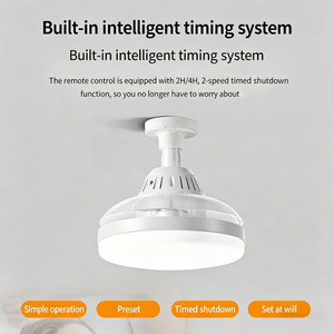 Bulb-Type Small Size Ceiling Fan With Retractable Blades