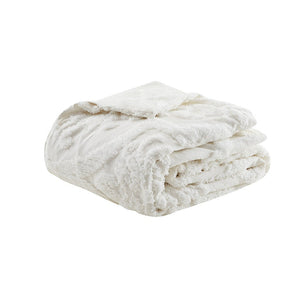 Full/Queen Tufted Cotton Chenille Damask Duvet Cover Set