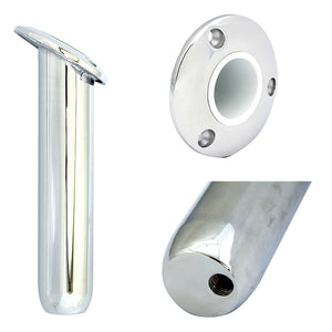 Tigress Round Head Closed Base Rod Holder - 30 Degree - 9"