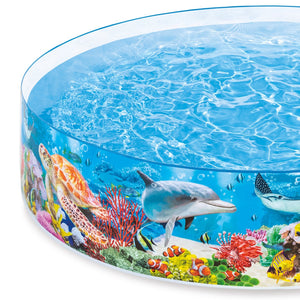 Intex SnapSet Kiddie 8 x 8 Foot Instant Swimming Pool, Deep Sea Blue (2 Pack)