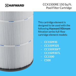 Hayward CCX1500RE 150 Square Foot Replacement Swimming Pool Filter Cartridge