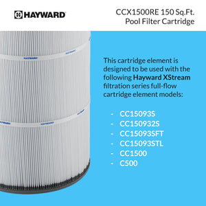 Hayward CCX1500RE 150 Square Foot Replacement Swimming Pool Filter Cartridge