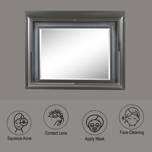 Sawyer Metallic Mirror With LED - Gray