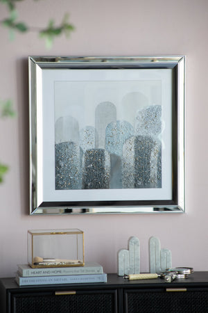 S/2 23.6x23.6' Kaiden Crystal Mirror Framed Wall Art