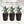 Outsunny Set of 3 Tall Planters