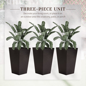 Outsunny Set of 3 Tall Planters