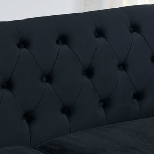 Modern Chesterfield Sofa With Tufted Backrest For Living Room