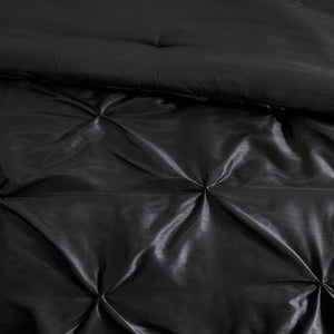 7 Piece Tufted Comforter Set Black King