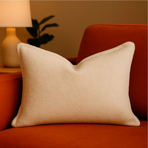 Homey Cozy Comfort Textured Throw Pillow - Ivory
