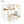 Twin Over Twin Bunk Bed With House Shaped Guardrails, Storage Shelves & Drawers - White / Natural