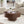 31.49'' Faux Burl Wood Pattern Round Coffee Table with Sturdy Pedestal