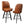 Set of 2 Commercial Grade Swivel Button-Tufted Back Bar Stools