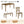 Oak Finish 6-Piece Dining Table Set