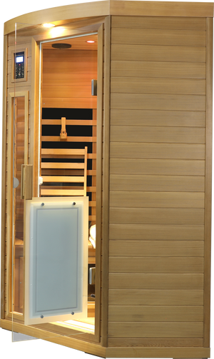 Low EMF Two person Far-infrared Red cedar Deluxe indoor pentagonal sauna room