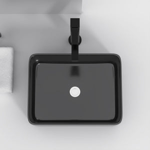 Modern European Design Ceramic Rectangular Vessel Bathroom Sink