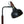 Glowlite - Table Lamp With Cone Shade - Black