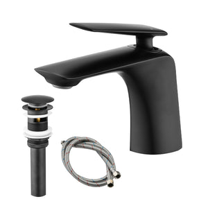 Single Hole Bathroom Sink Faucet with Pop Up Drain