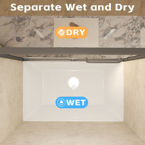 Double Sliding Shower Door With Explosion Proof Film