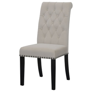 Tufted Rolled Backrest Side Chairs (Set of 2)