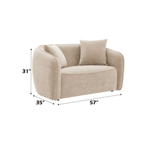 Keith Loveseat With 2 Matching Color Toss Pillows