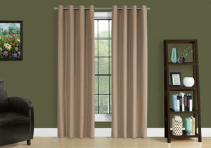 2 Pieces Set Room Darkening Curtain Panels with Grommet - Contemporary Style