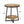 Round End Table With Hairpin Legs, 2 Tier For Living Room - Rustic Brown
