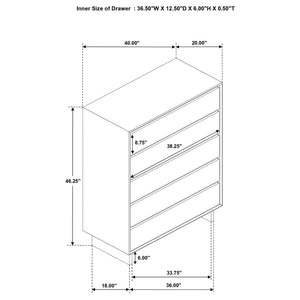 Hemlock - 4 Drawer Chest Of Drawers - Dark Brown