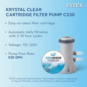 Intex 28141EH 13' x 33" Easy Set Inflatable Swimming Pool w/ 530 GPH Filter Pump