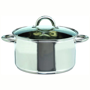 Gibson Home Abruzzo 12 Piece Stainless Steel Cookware Set with Utensils, Silver
