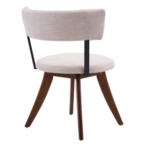 Modern Upholstered Dining Chairs with Curved Back