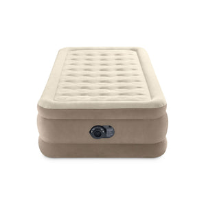 Intex 64425ED Dura-Beam Deluxe Ultra Plush Air Mattress with Built-in Pump, Twin