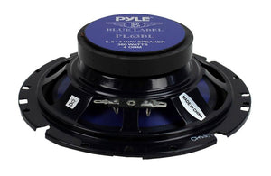 Pyle PL63BL 6.5" 360 Watts 3-Way Car Audio Coaxial Speakers Pair Blue (4 Pack)
