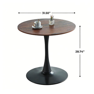 Mid-Century Tulip Table With Round Top and Pedestal Base