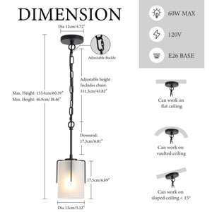 Adjustable Cylindrical Pendant Light