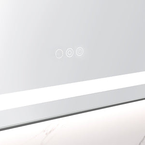 36" x 24" LED Bathroom Mirror with Front and Backlight