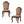 Chateau De Ville Side Chair (Set of 2) - Brown / Cherry