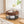 Modern Upholstered Round Ottoman Coffee Table With Storage Shelf