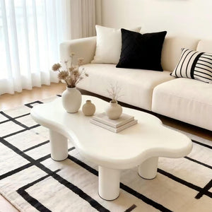 Cloud Shaped Coffee Table With 4 Round Legs