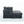 Oversized Corduroy Chaise Lounge with Ottoman in Dark Gray